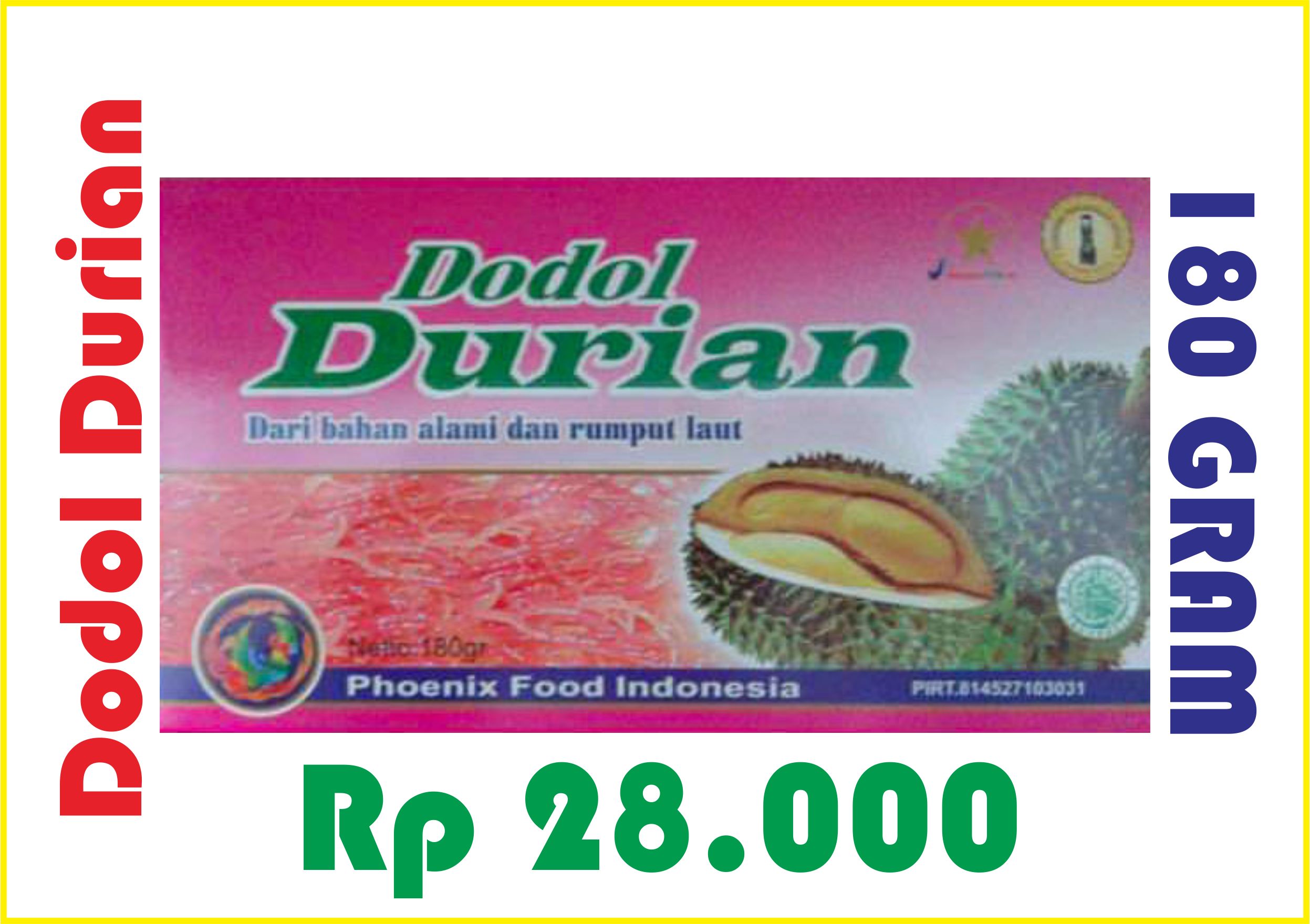 Oleh Oleh Khas Lombok Online Mataram NTB Dodol Durian 180 Gram