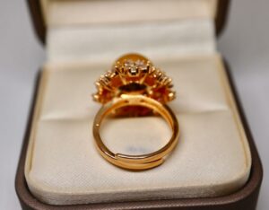 rangka emas cincin mutiara air laut dari lombok